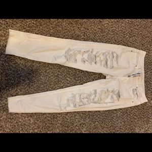 Ripped white pants